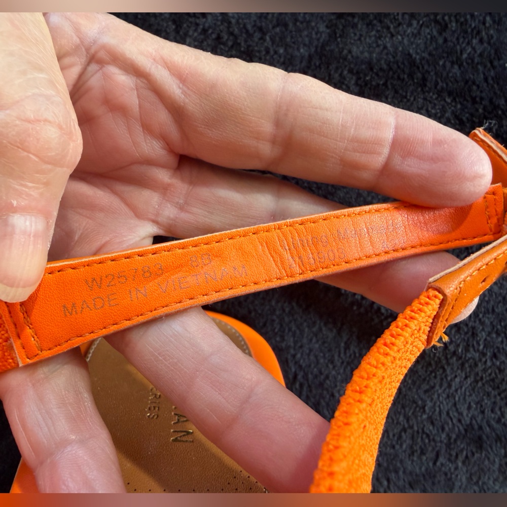 Cole Haan Sandals Orange Mikaela Stitchlite size 8 NWOT - Picture 7 of 11